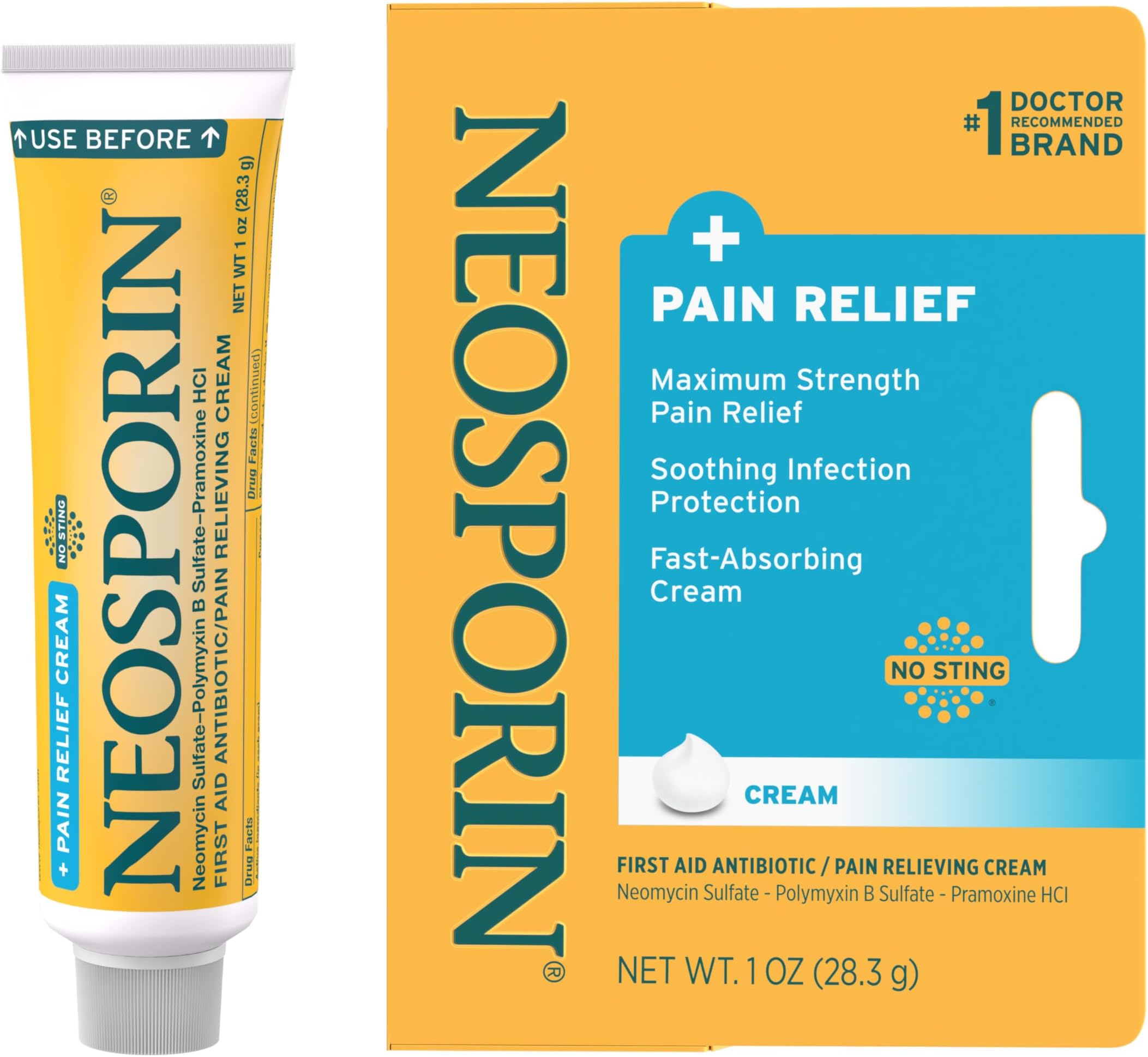 Neosporin Pain Relief Dual Action Cream -1oz