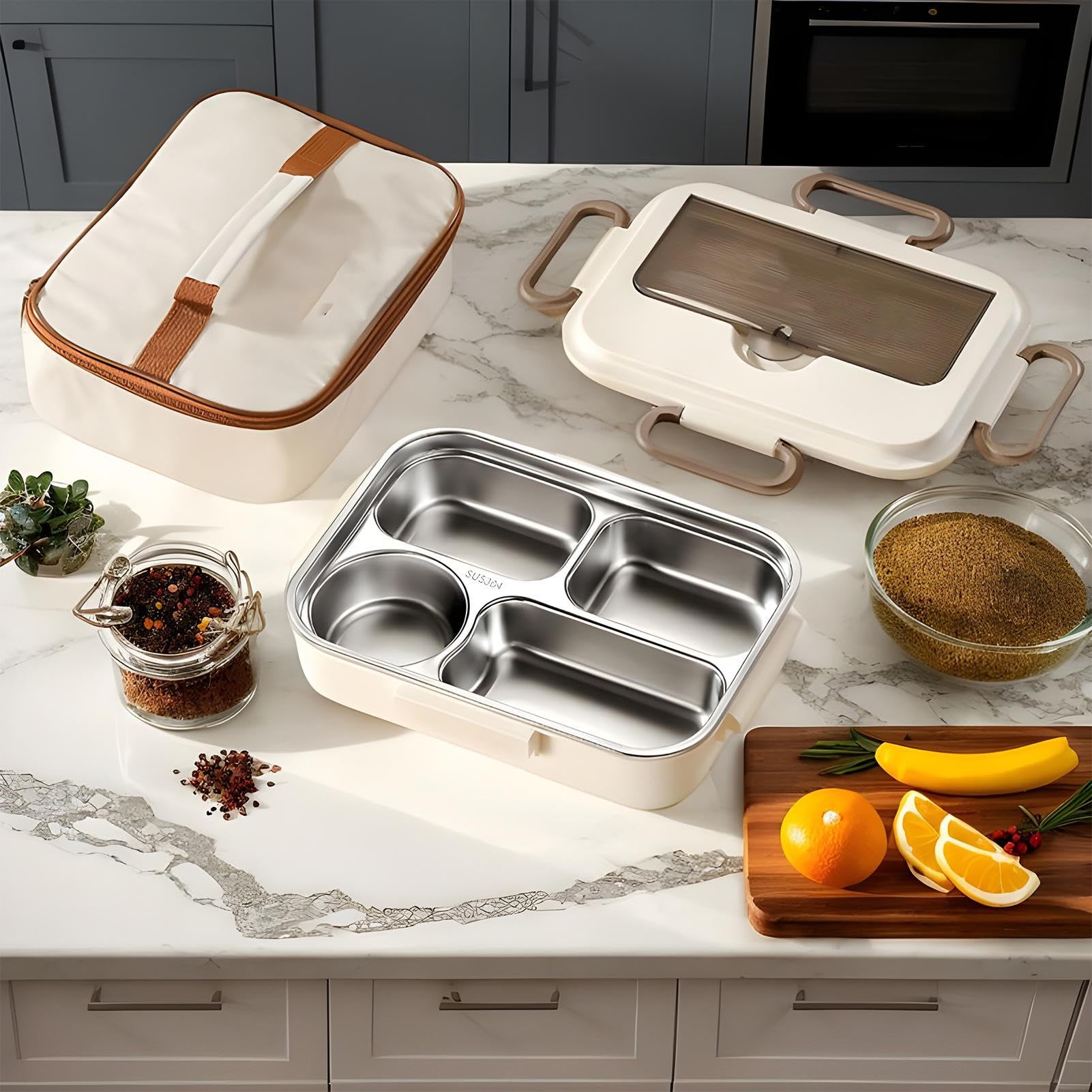 Lunch Box isolée : transporteur anti-fuite, conteneur de transport de nourriture pour randonnée, pêche, escapades de week-end | Grand sac thermique avec compartiments pour Bocad