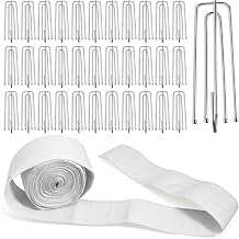 12 Meters/13 Yards Curtain Pleat Tape, Pleated Curtains Tape with 45 Pcs Stainless Steel Pleater Hooks with 4 Prongs for Handmade DIY Pleated Curtain