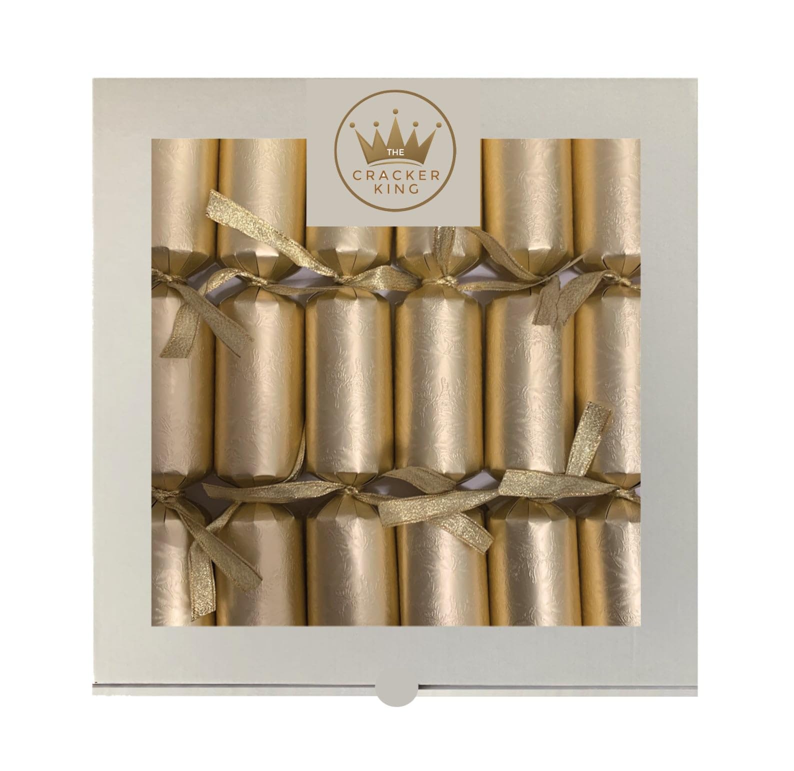 6 Rubber Duck Christmas Quackers - Crackers - Gold - Made in England