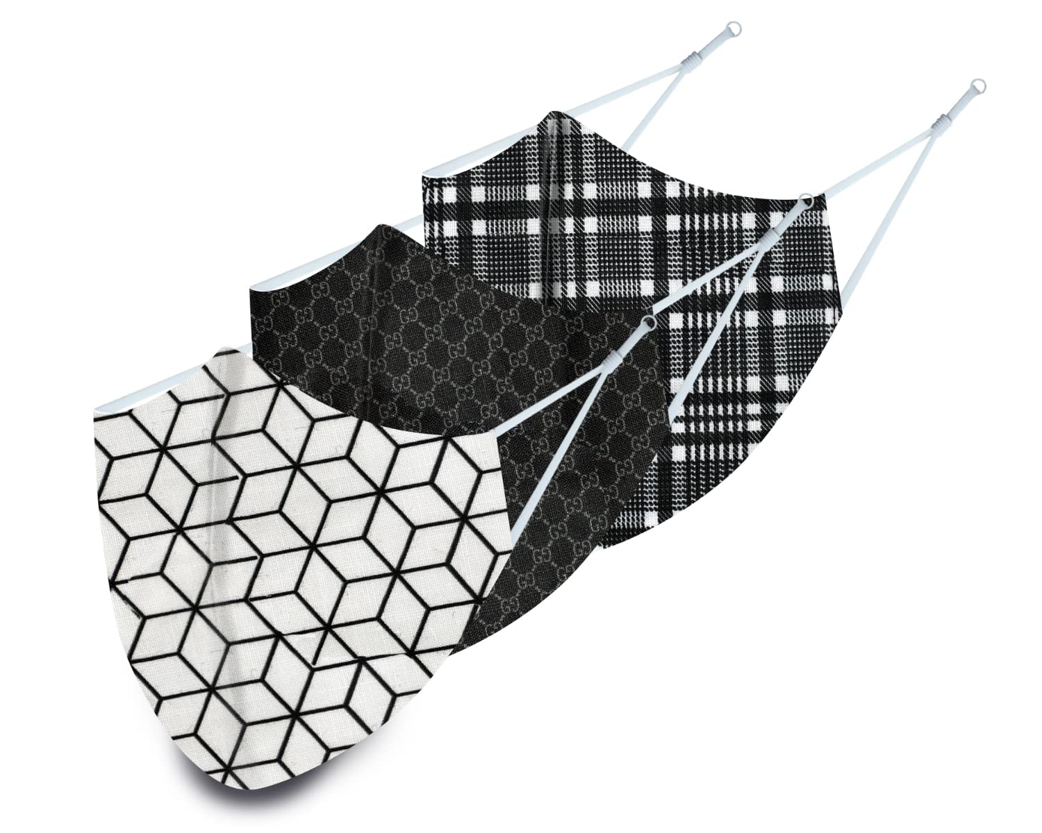 VAMAA TEXTRENDS4 Layer Mens Cloth Mask with Outdoor Protection, Breathable, Washable, Light Weight, Comfortable, Reusable & Adjustable Ear Loop Cotton Cloth Mask (Multi-colour) Pack of 3