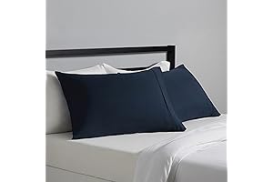Amazon Basics Navy Lightweight Microfiber Navy Pillow Case