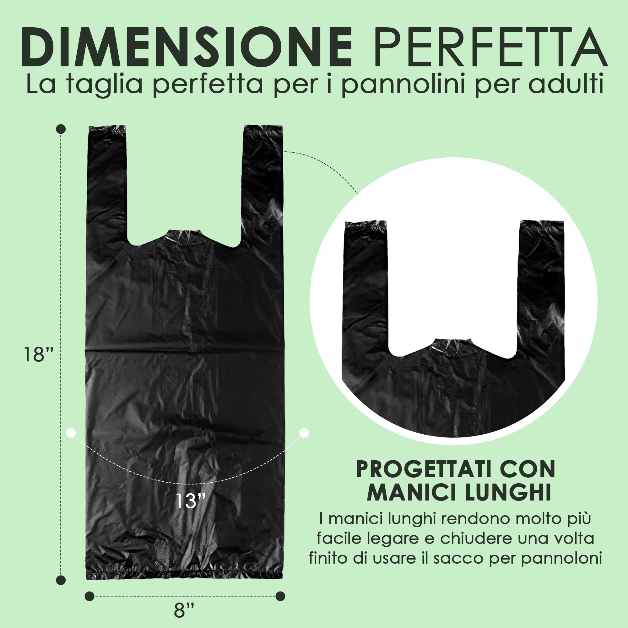 Ricariche per Contenitore Pannolini LVDI, Sacchetti Extra Spessi Anti