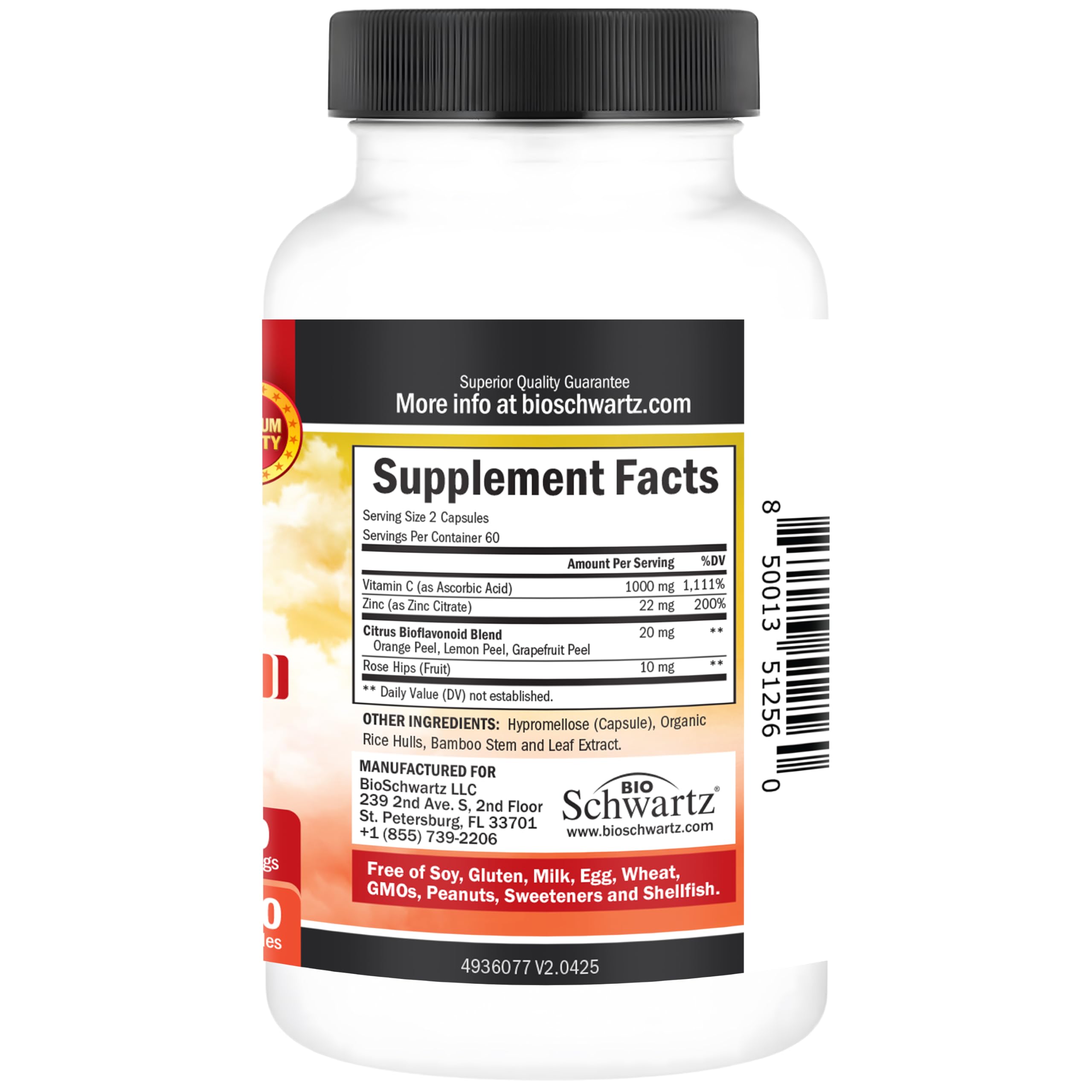 BioSchwartz Vitamin C Complex Supplement - Vitamin C 1000mg Capsules — Amazon image 8