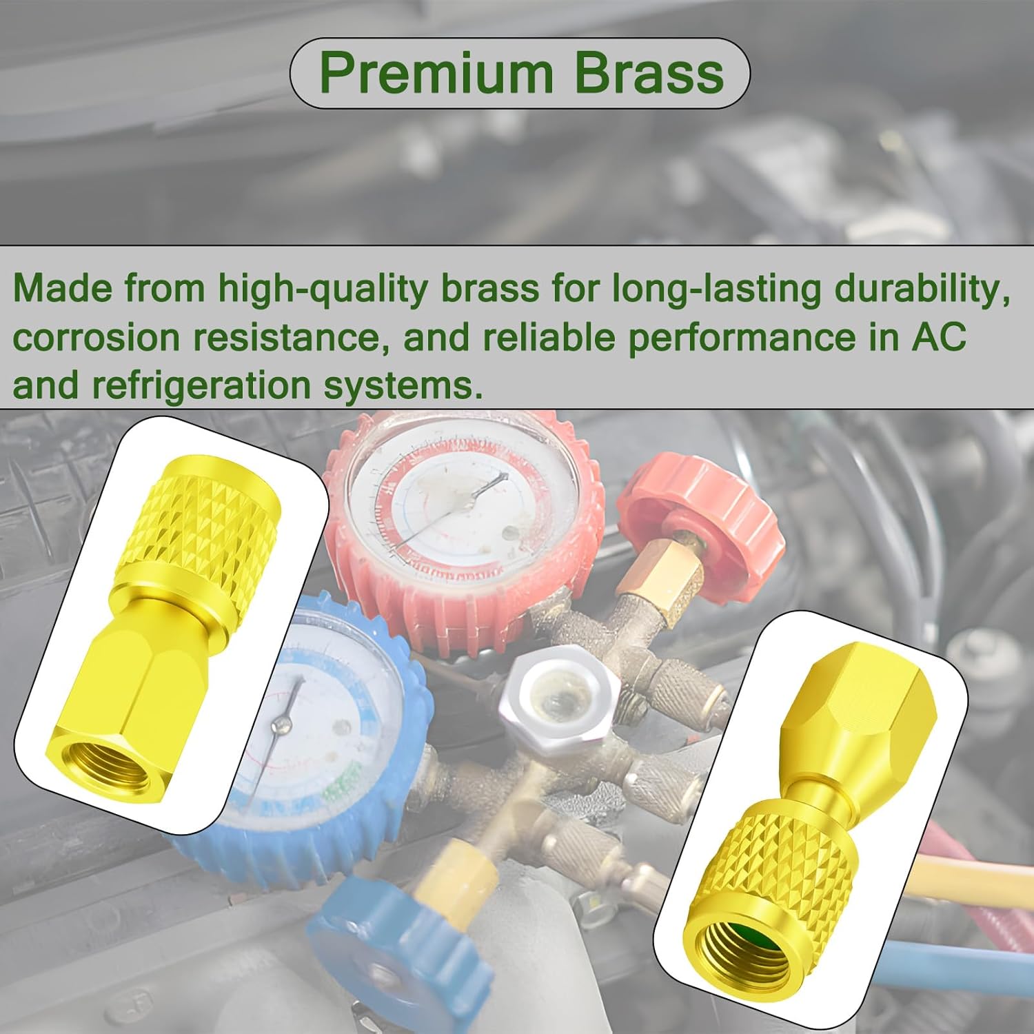 2-Pack 19110 Low-Loss Quick Coupler, 1/4" Male SAE Flare x 1/8'' Female NPT, Ritchie Style Fitting for HVAC Refrigerant Recovery, AC & Refrigeration Pressure Checks (2-Pack Coupler)