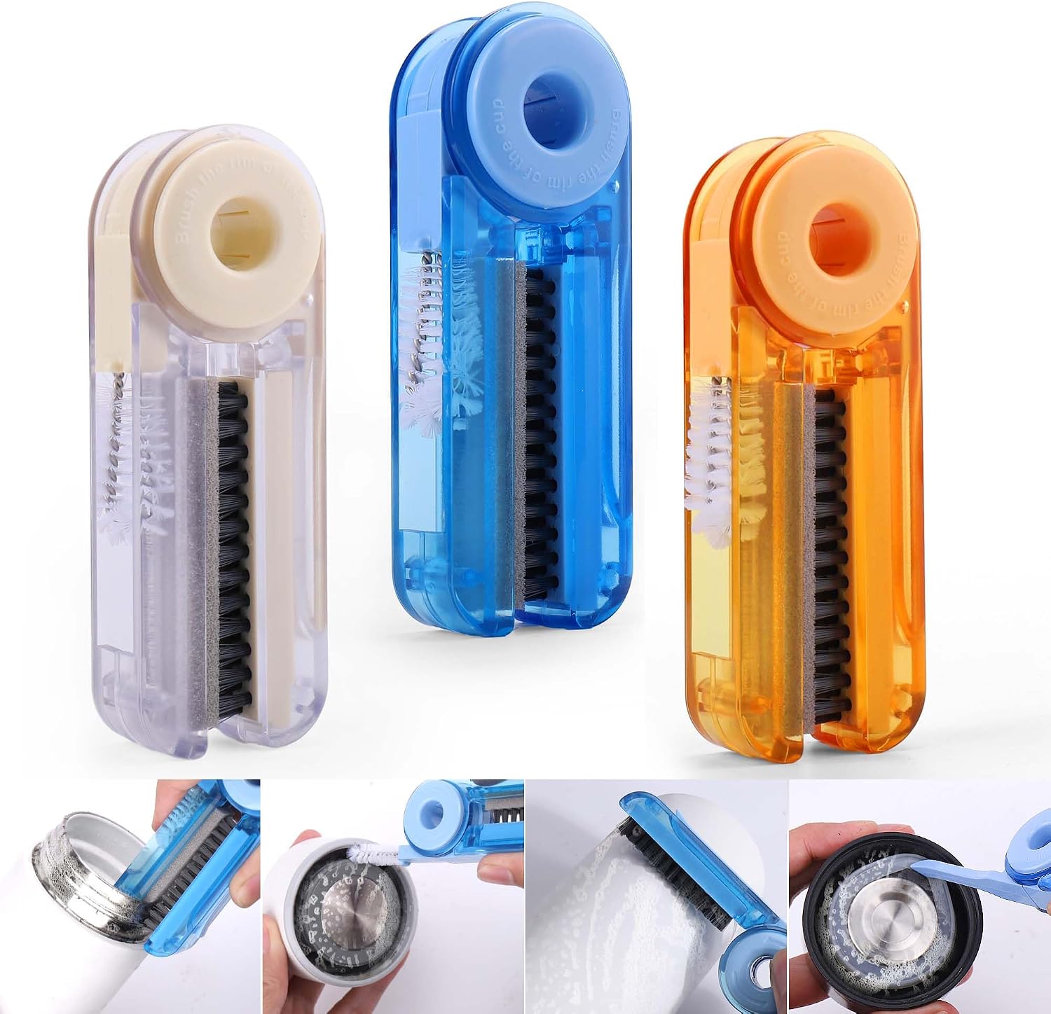 XANGNIER 4 in 1 Multifunctional Cleaning Brush,Water Bottle Cleaner Brush