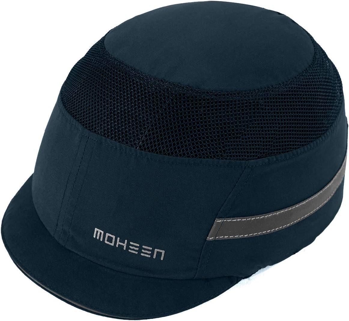 Lightweight Safety Bump Cap - Breathable Baseball Style Protective Hat with Reflective Stripes