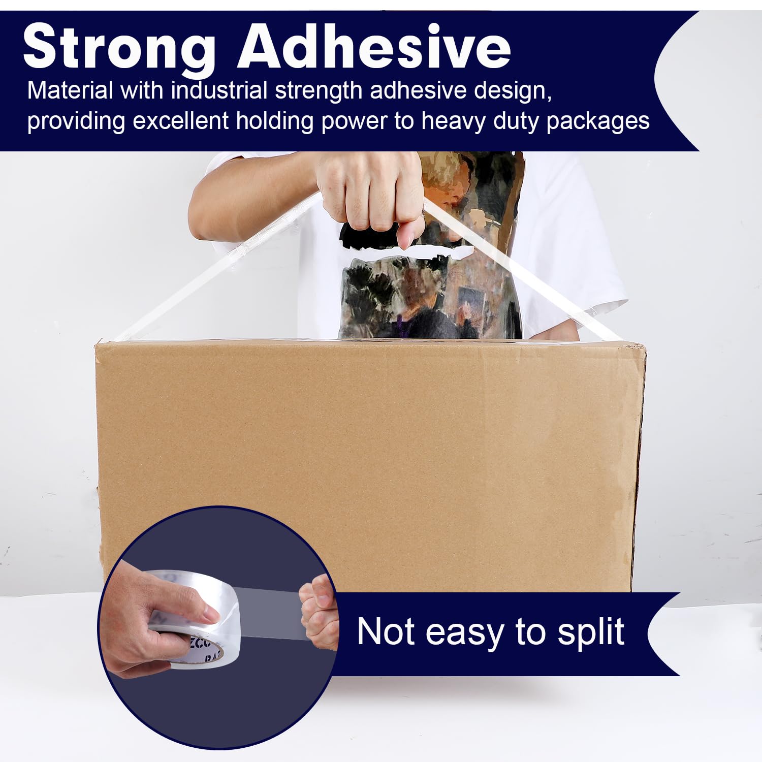 RAZCC Packing Tape, 36 Rolls Clear Heavy Duty Packaging Tape with Dispensers for Packing Shipping Moving Mailing, Thicker Sealing Tape - 1.88" x 65 Yard Per Roll, 2340 Total Yards