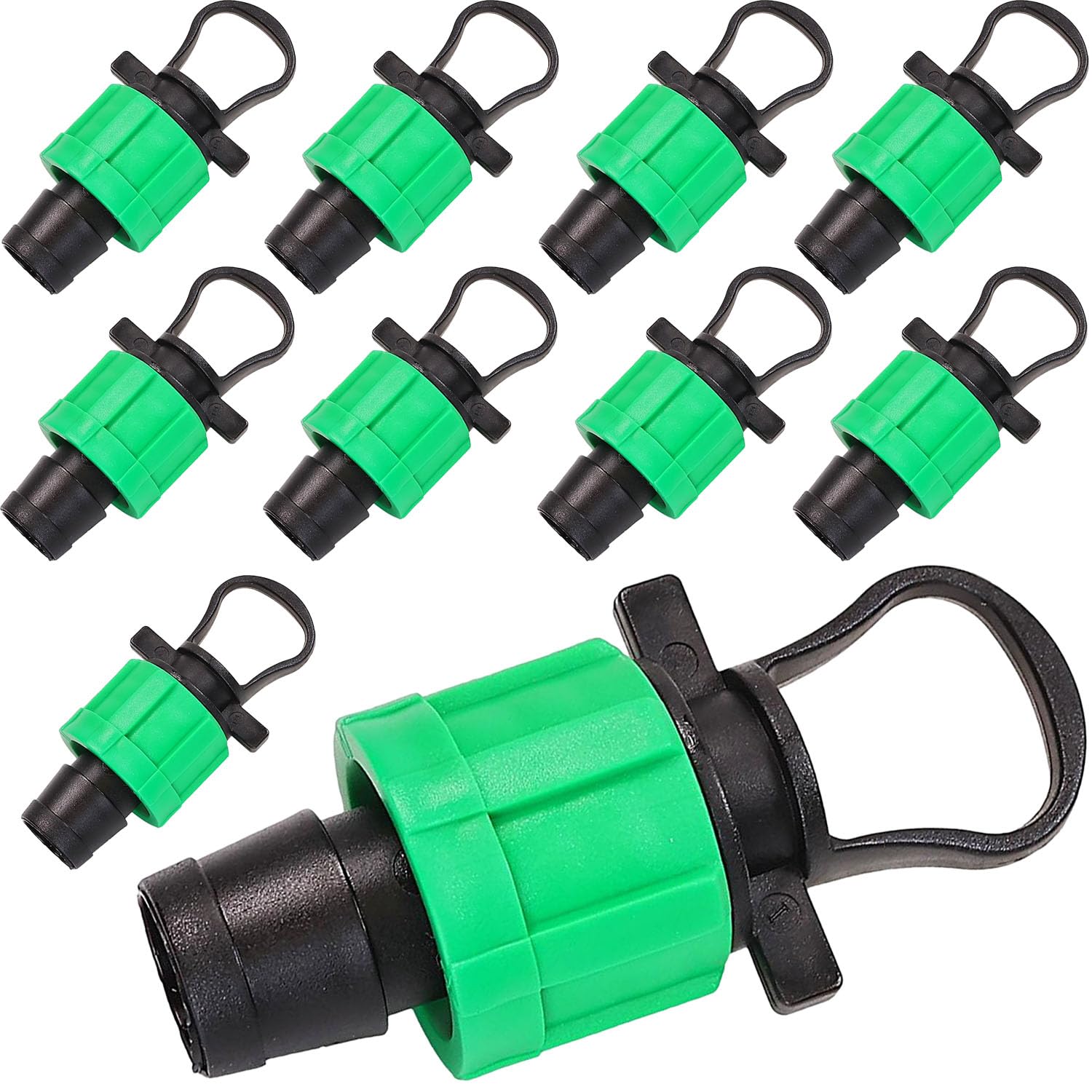 Mamuth Wild Nature Black End Plug End Piece Connection 16 Mm For Drip Hose For Irrigation Pack Of 10