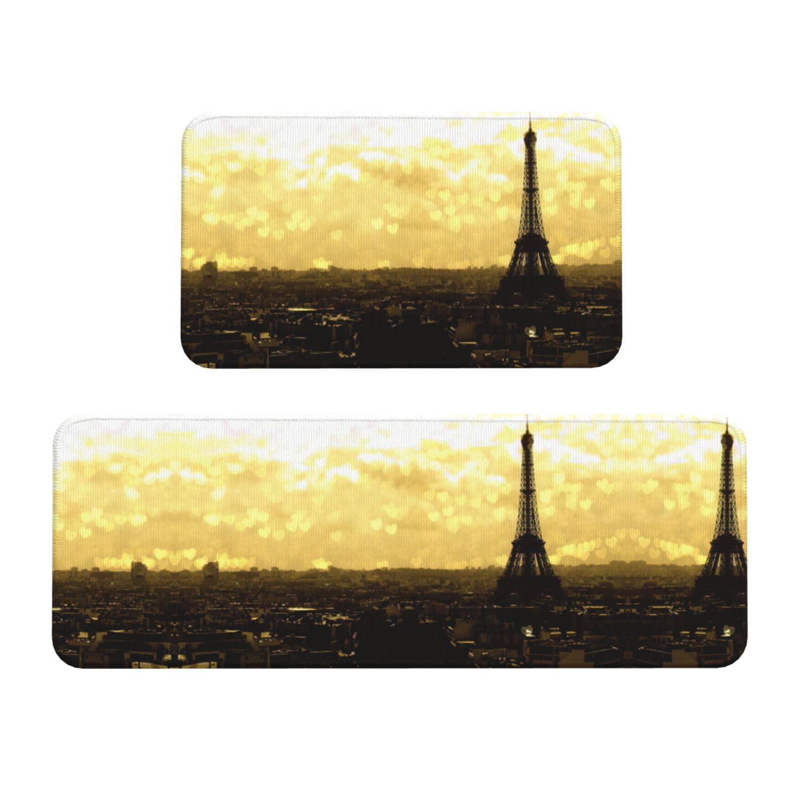 Tapis de cuisine Tour Eiffel de Noël lot de 5 pour décorer le sol de l'évier