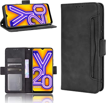 Case for Vivo Y20 2020 Case Cover,Case for Vivo Y20 2020 V2029 / Y20i V2027 Case Flip Pu Leather Cover Black