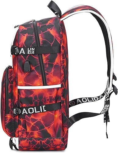 Miniatura 4 de Mochila de animales del rey león con portátil USB, mochila casual de gran capacidad para niño, Negro -, Minimalista