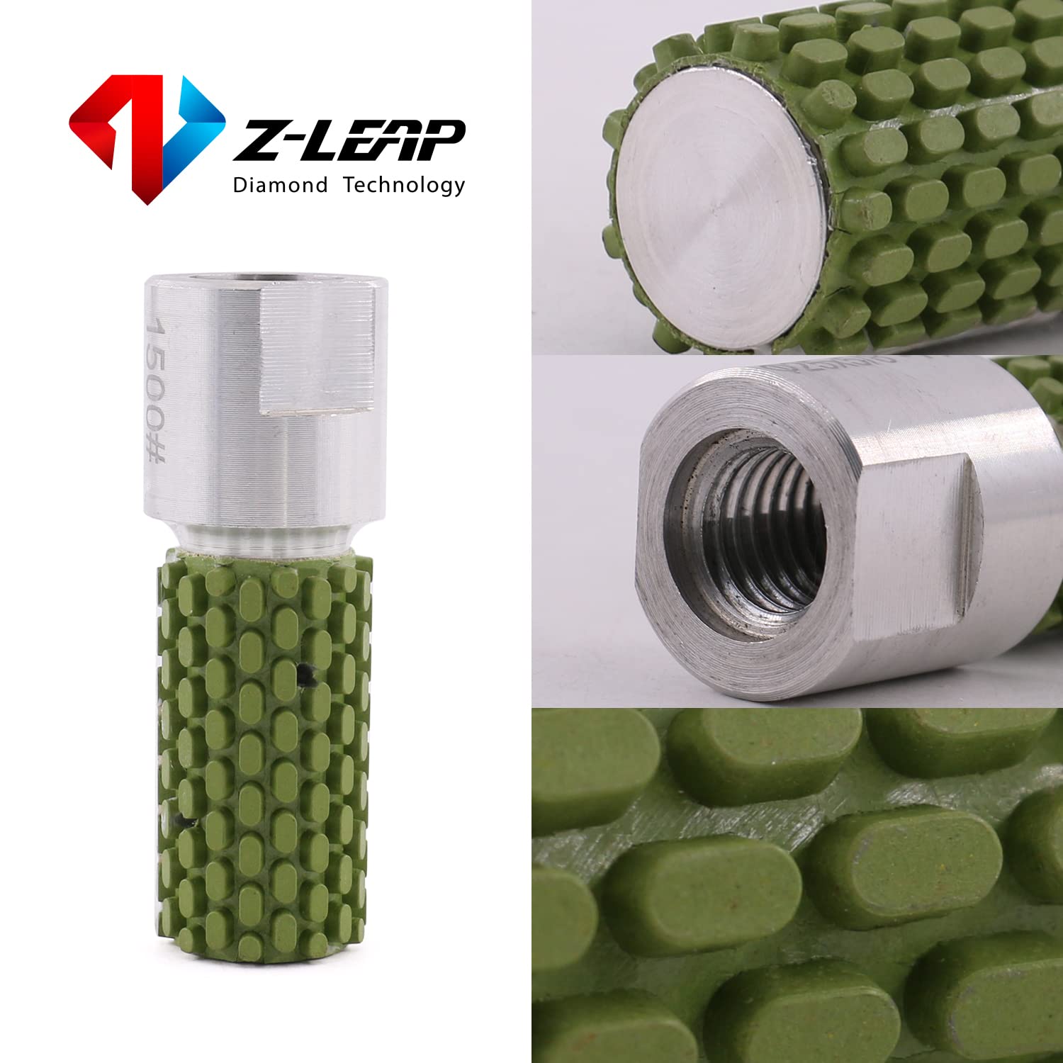 Roues de tambour diamantées de 2,5 cm avec filetage M14 pour polir le marbre, le granit, le béton, le trou d'évier de cuisine
