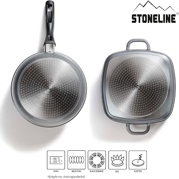 Stoneline Cookware Set, Grey, 13-teilig