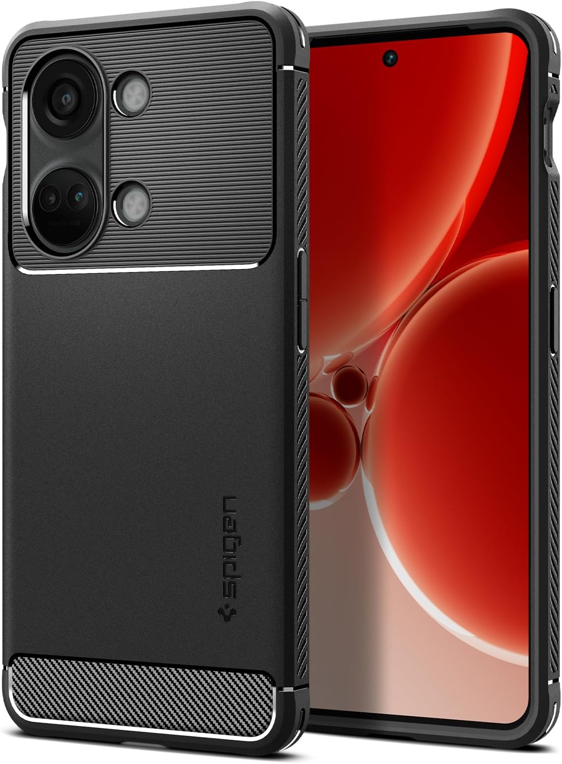 Rugged Armor designed for OnePlus Nord 3 5G case cover (2023) - Matte Black