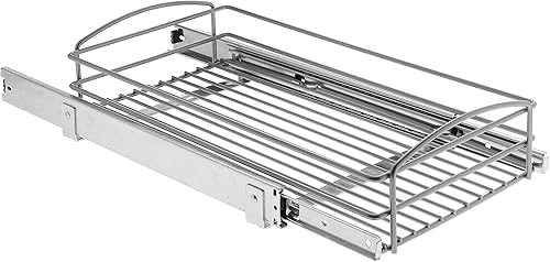 Miniatura 2 de Knape & Vogt RS-MUB-11-FN Organizador de gabinete extraíble multiusos de 5 pulgadas de alto x 12 pulgadas de ancho x 20 pulgadas de profundidad en