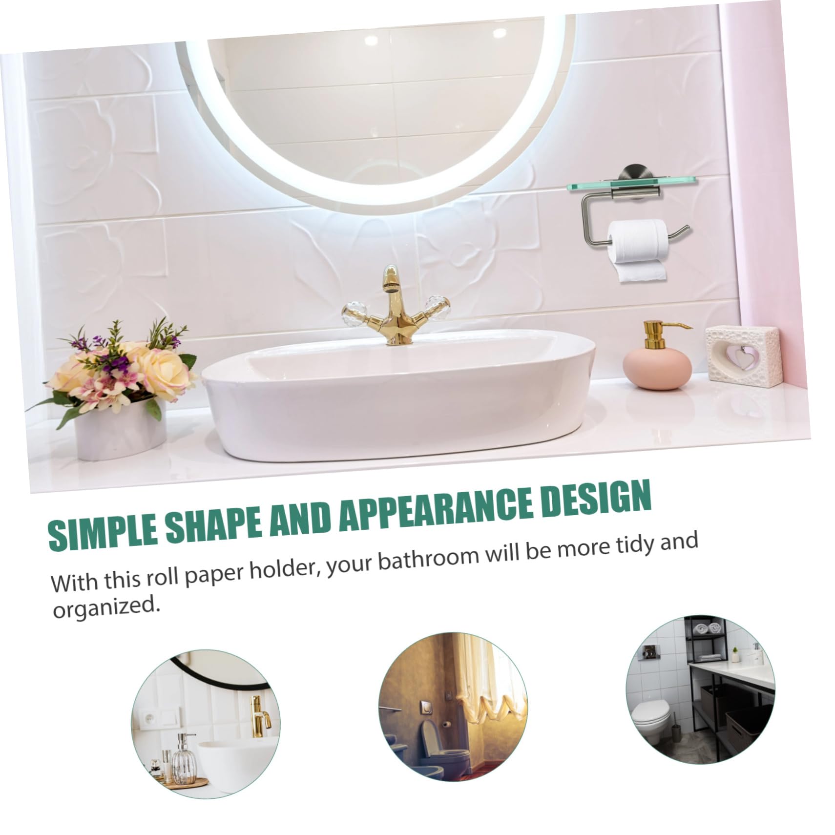 NUOBESTY Portarotolo da Parete in Acciaio Inossidabile Design Salvaspazio e Vetro e Installazione Facile Elegante e Funzionale per Cucina e Soggiorno
