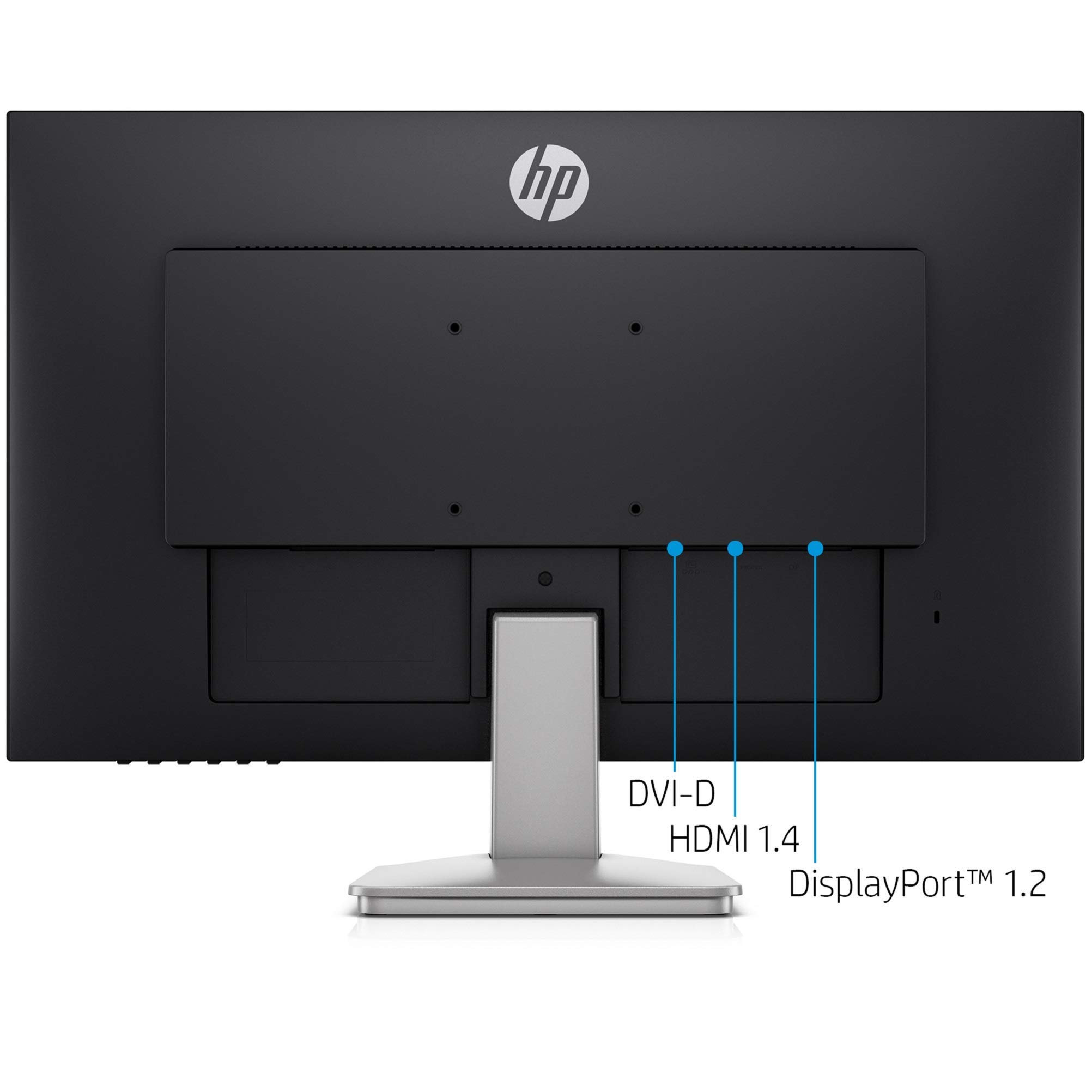 HP 27q - Monitor de 27" QHD (2560x1440, LED, 16:9, HDMI 1.4 x1, DisplayPort 1.2 x1, VGA, 60 Hz, 2ms, Antireflejo, Low Blue light, Ajustable), Negro y blanco