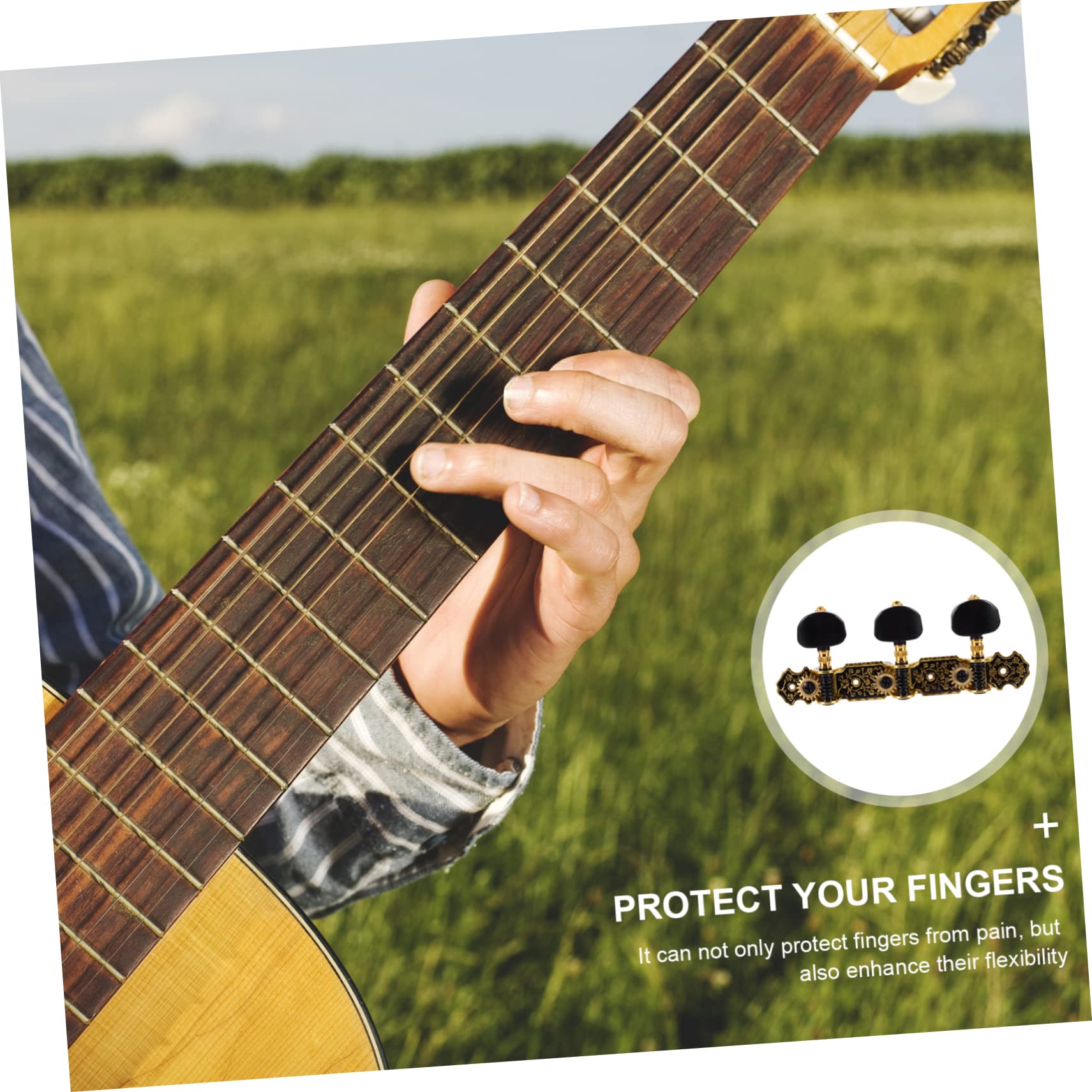 TOYANDONA 2 Paar Stimmwirbel Für Gitarrenmaschinen Klassische Gitarren-stimmgeräte Mit 8 Schrauben Einfach Zu Installierende Stimmschlüssel