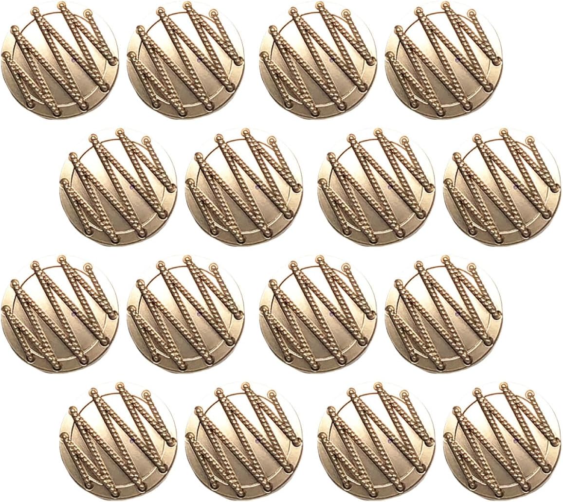 Alloy Buttons 20pcs 22mm Decorative Coat Fasteners for Cardigans