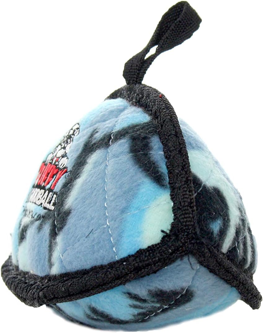 TUFFY - World's Tuffest Soft Dog Toy - Flyers & Odd Balls - Squeakers- Multiple Layers.Made Durable, Strong & Tough(Tug, Toss & Fetch).Machine Washable & Floats (Odd Ball Camo Blue, Jr 2 Pack)