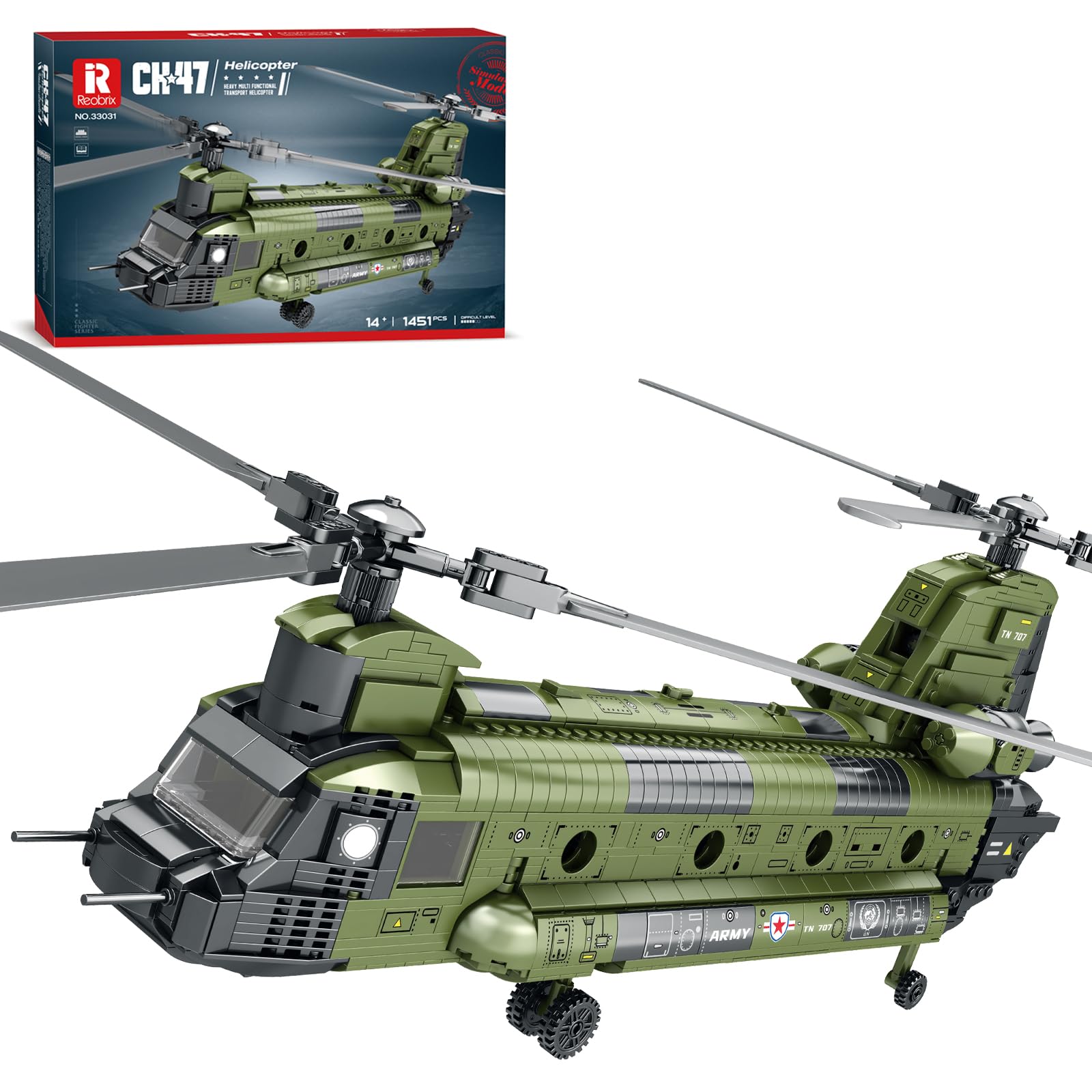 R*r様 TOMYTEC CH-47D 1/144U.S.ARMY第2歩師団　チ Reobrix 33031 CH-47 Chinook Model Building Kit, Transport
