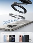 Lamicall for Magsafe Tripod Stand - [Ultra-Compact] Aluminium Magnetic Phone Tripod, Flexible Cell Phone Mount with 1/4" Screw, Arca & Hook for iPhone 16/17 Pro Max Fits Travel, Desk Vlog Gym, Black