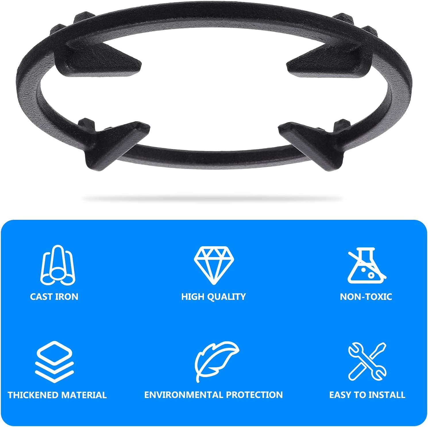 EFARMA Iron Wok Support Ring,Universal Stove Rack, 1pc Cast Iron Gas Stove Rack Gas Stove Fire Gather Bracket Fire Stove Rack