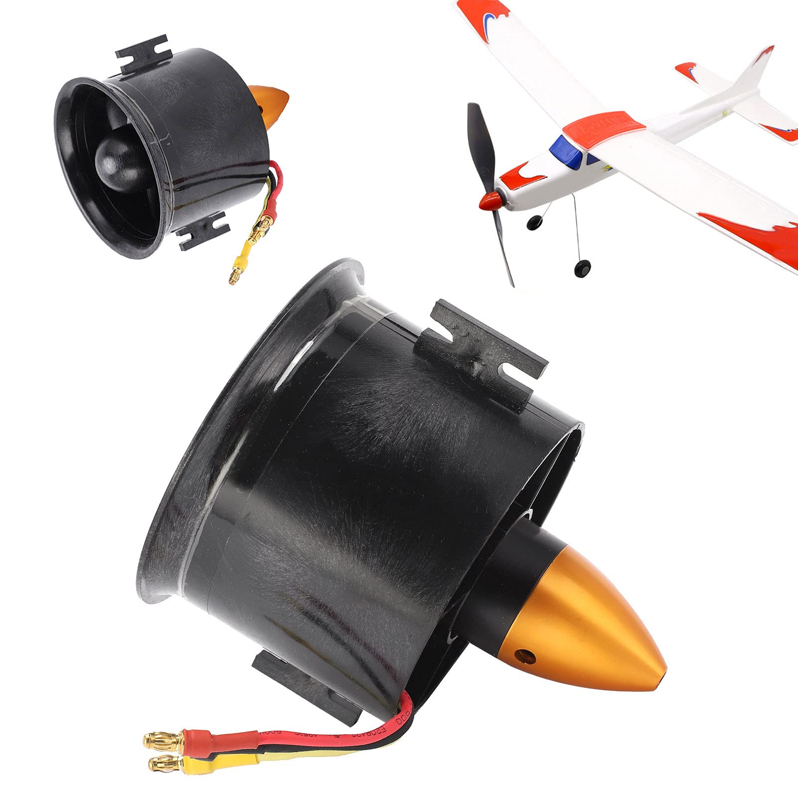 VGEBY 70mm EDF wentylator kanałowy 6-łopatkowy z silnikiem bezszczotkowym QF2822-3000KV 4S do samolotów RC