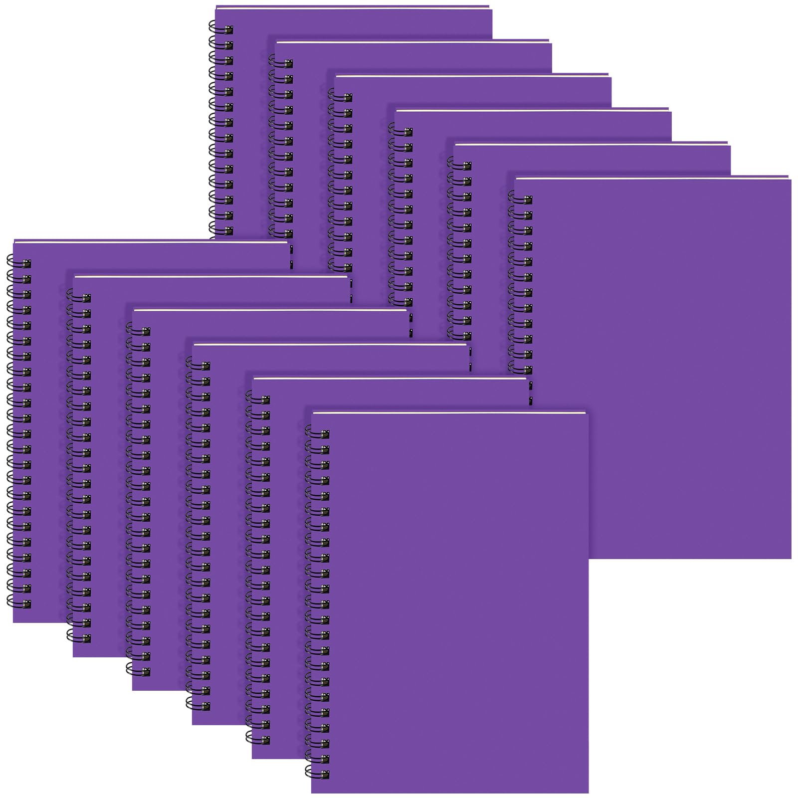 Yahenda 6 Pcs Spiral Notebooks, 1 Subject, Wide Ruled, Purple