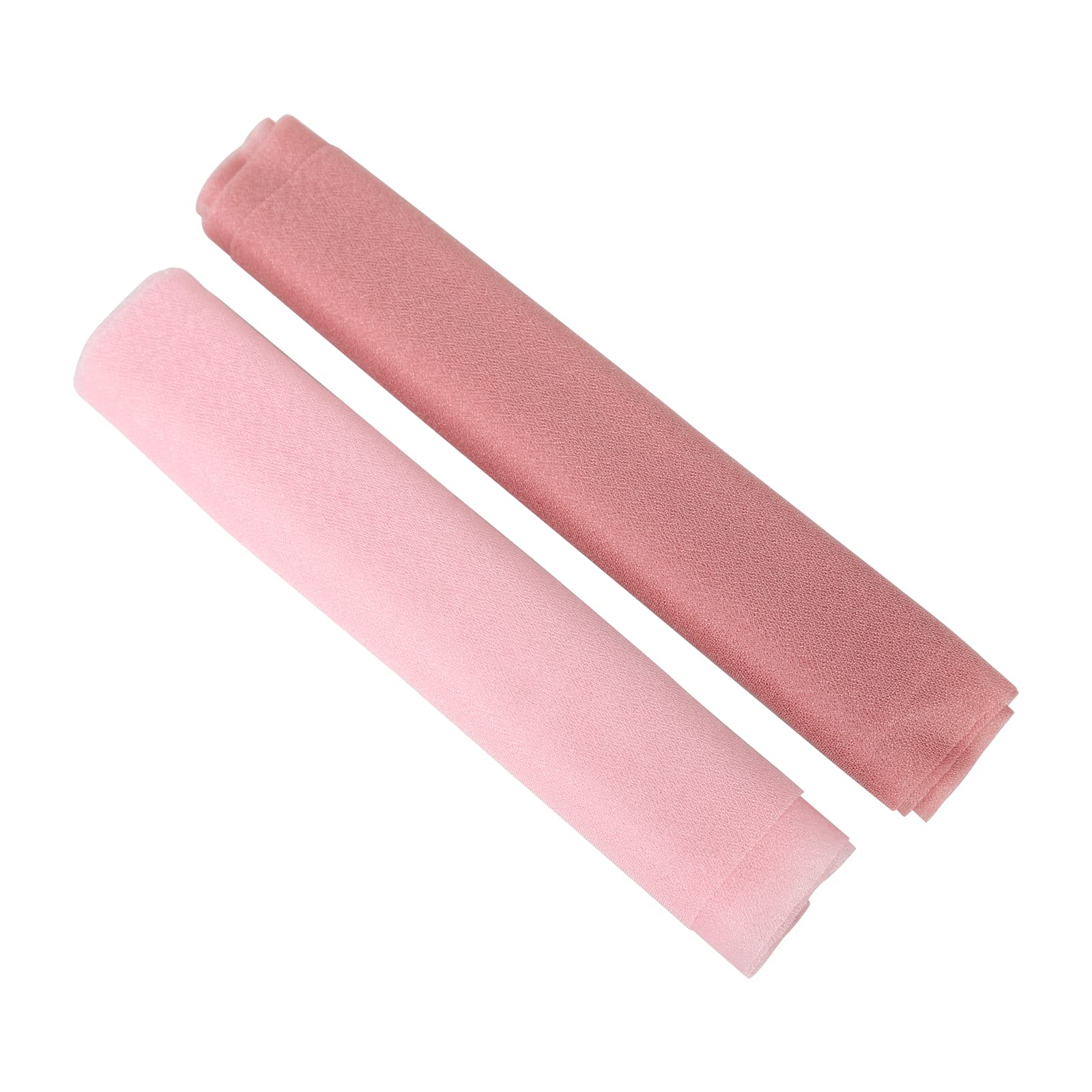 Lot de 16 Décorations d'Allée de Mariage 2,5 m - Rideaux de Chaise pour Cérémonie, Fête - Rose Poudré et Mauve