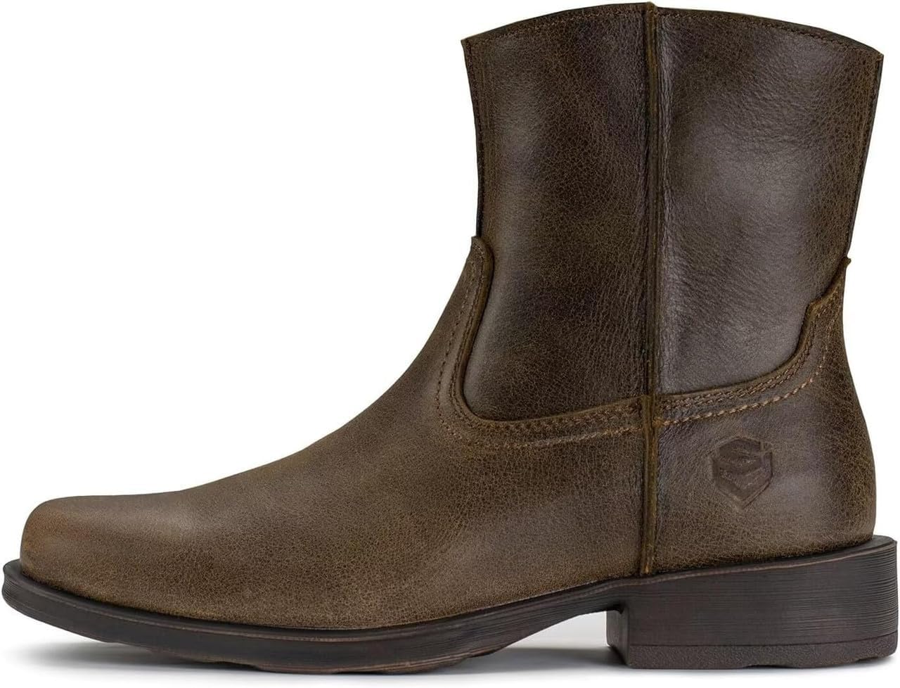 SUREWAY Mens Western Chelsea Cowboy Boots for Men Square Toe,Slip-On Work/Casual/Dress Boots Shoes for Men
