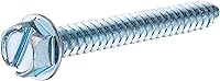 Vista 1 de Hillman 70345 - Tornillo de chapa ranurada, cabeza de arandela hexagonal de 14 x 3 pulgadas, paquete de 100, zinc