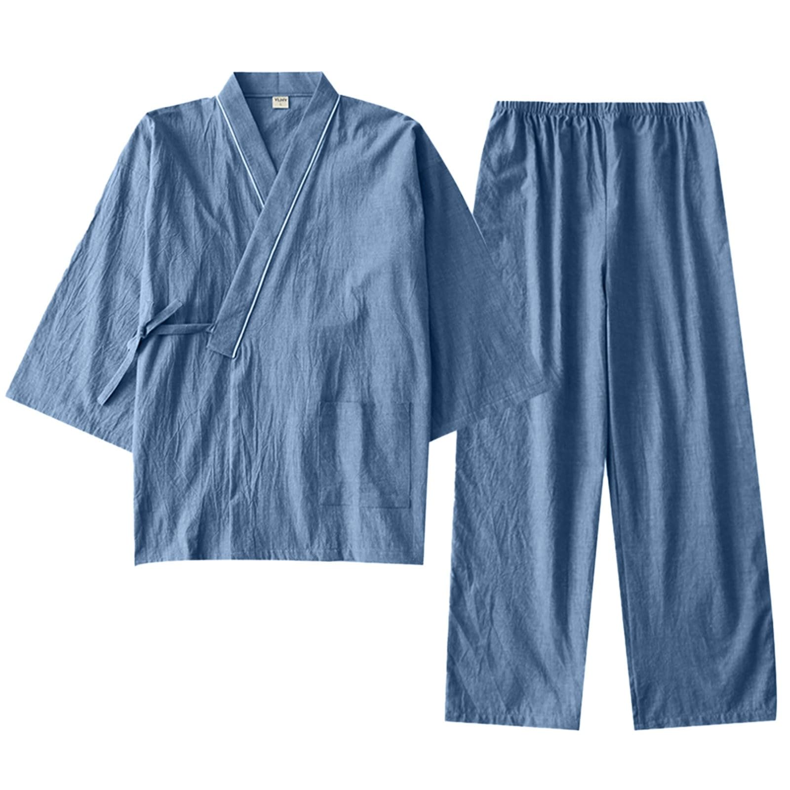 Kimono de mujer cómodo conjunto de ropa para el hogar transpirable lavado 8