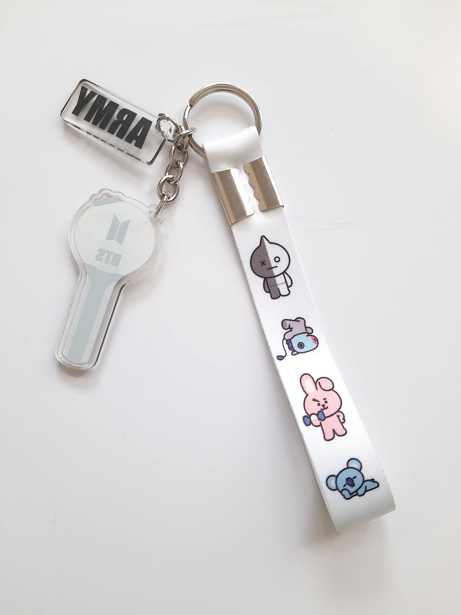 Buy BTS Army Bomb Keychain with White Tag BTS LogoBTS Army Key