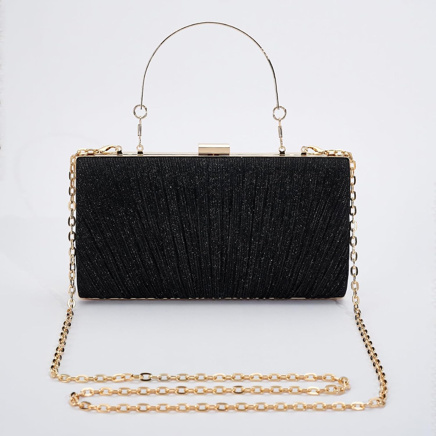 MR Clutch Purses for Women Pleated Wedding Clutch Evening Handbags Party Prom Purse