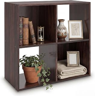 Signature Design by Ashley Glosmount 4 Cube Storage Organizer, Compact Freestanding, Cherry/Light Brown, 24''W x 12''D x 24''H, Engineered Wood (MDF/particleboard/plywood) and Decorative Laminate