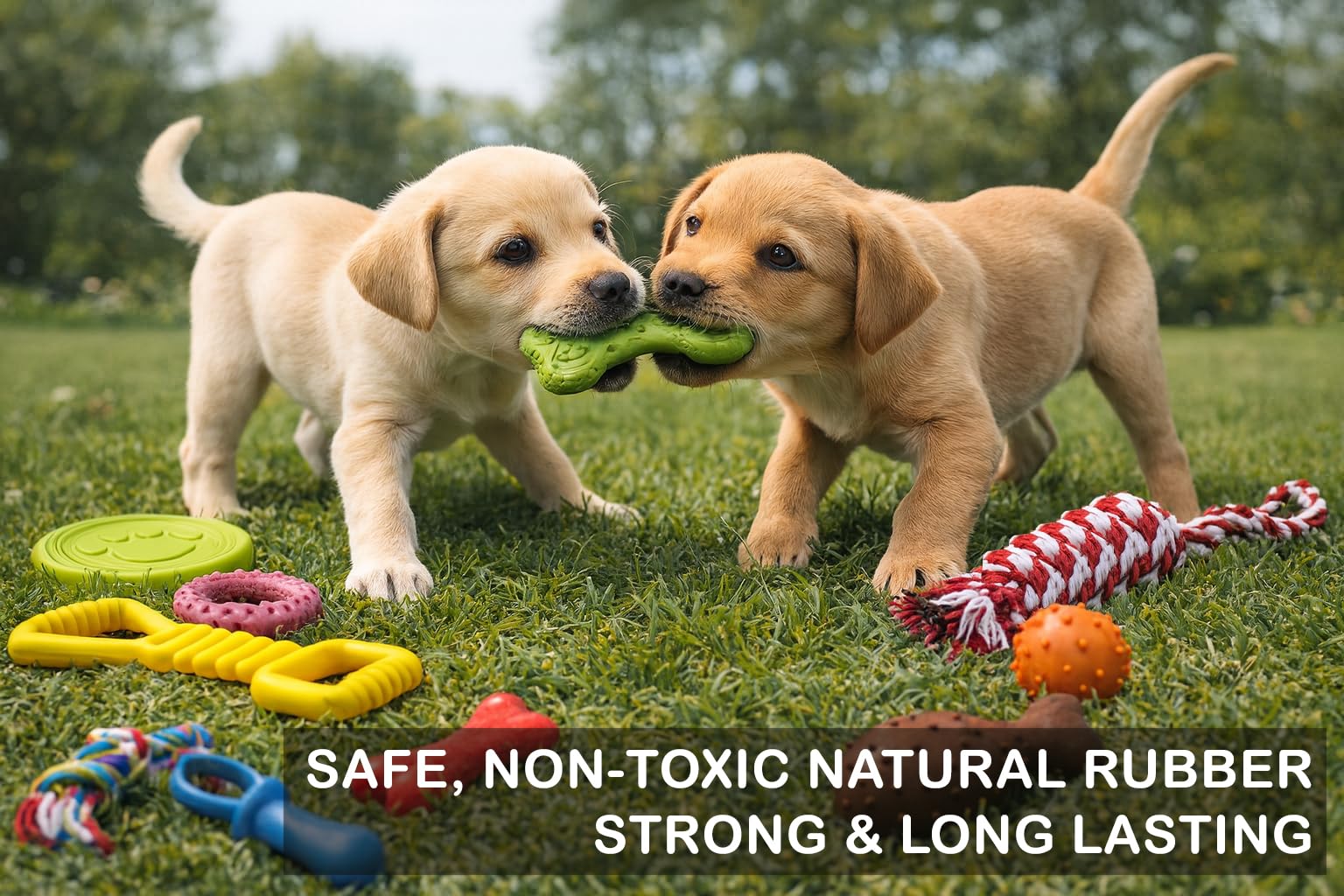 Jalousie Juguete masticable de Goma Natural para Juego Interactivo, Cuerda de Goma, Juego de Valor para Perros de Raza pequeña a Mediana