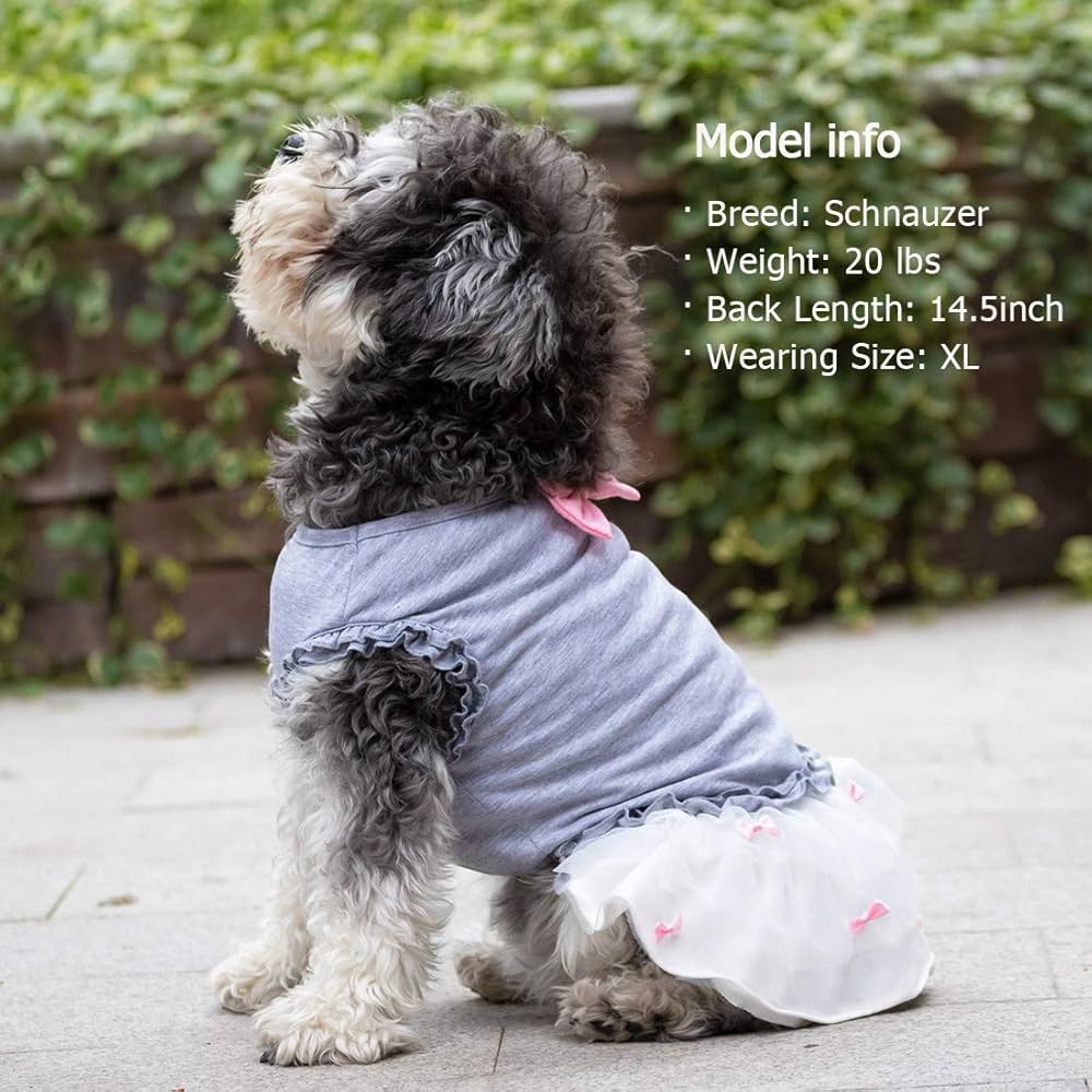 Amazon.com : KYEESE Dogs Dress Grey with Pink Bowtie Pet Puppy Clothes for Small Dogs Skirt Dog Clothes : Pet Supplies amazon-com-kyeese-dogs-dress-grey-with-pink-bowtie-pet-puppy-clothes-for-small-dogs-skirt-dog-clothes-pet-supplies