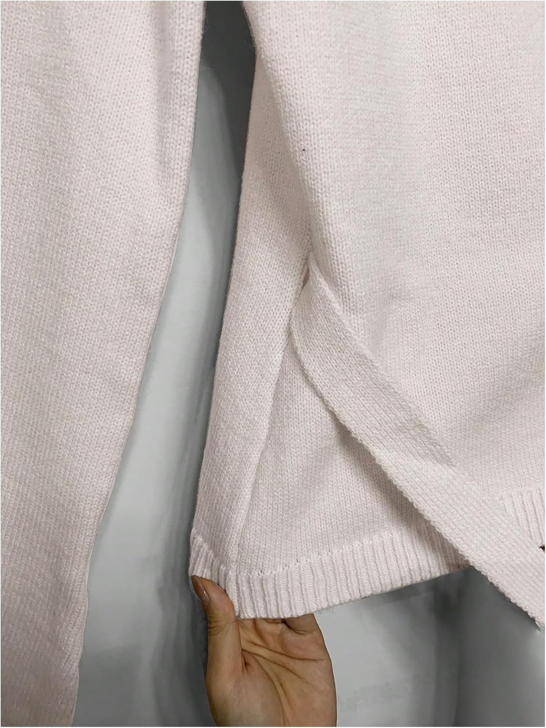 SweatyRocks Women's V Neck Cropped Cardigan Knot Tie Wrap Soft Knit Sweater Top