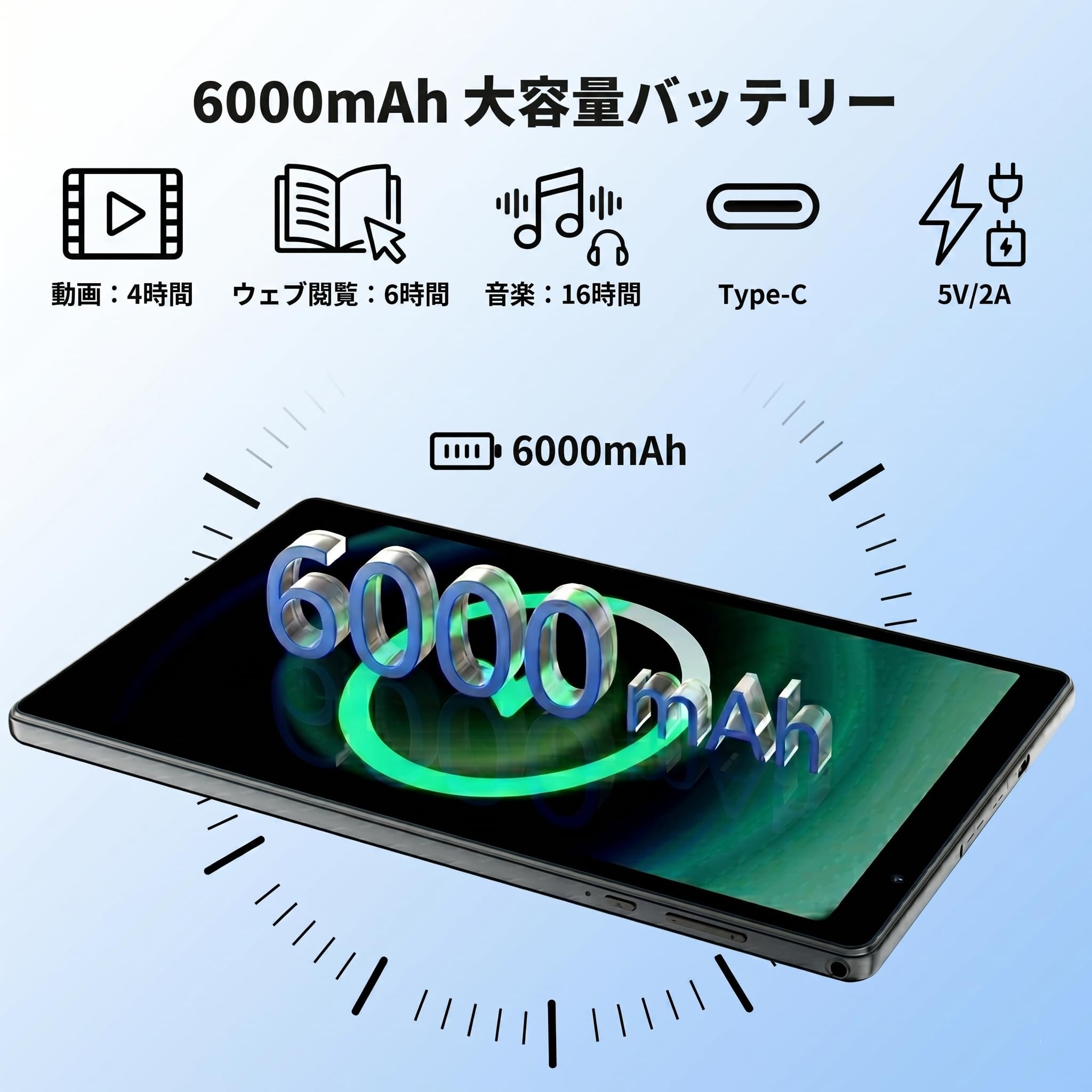 Amazon.co.jp: タブレット 10インチ Wi-Fi6モデル Android16 （3+5拡張