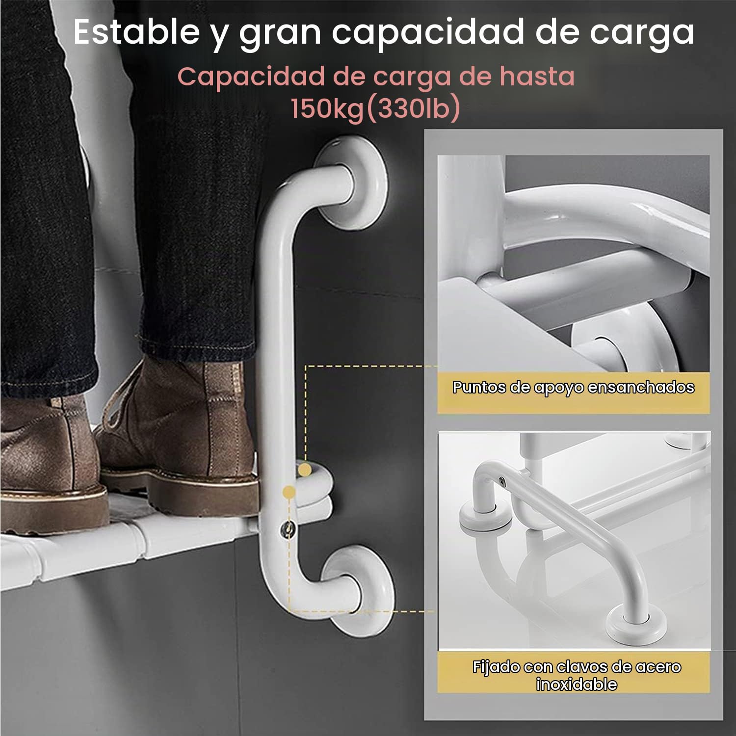 Asiento de Ducha abatible, Taburete de Ducha montado en la Pared para Minusválidos Silla Ducha Mayores Soporta hasta 150 kg para Personas Mayores y discapacitadas