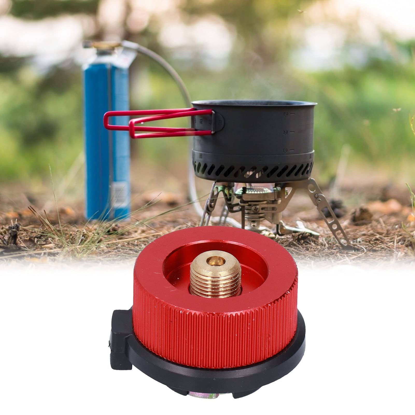 Adaptateur de réchaud de camping 2 pièces, adaptateur de conversion de bouteille de buse de camping portable, connecteur de poêle pour réchaud de camping et cartouche de gaz Adaptateur de réchaud de camping 2 pièces, adaptateur de conversion de bouteille de buse de camping portable, connecteur de poêle pour réchaud de camping et cartouche de gaz