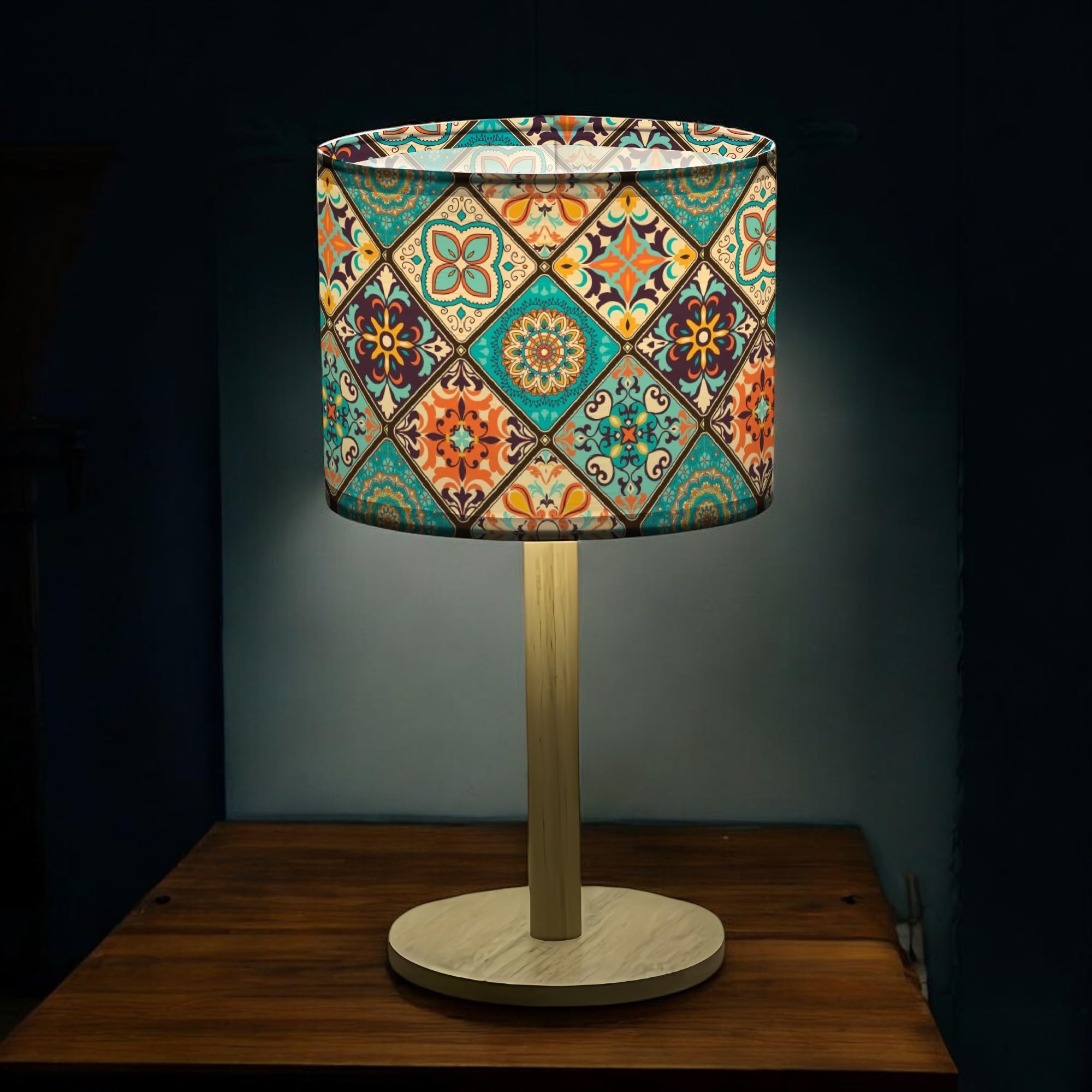 Bellaluma Lampada da comodino Lampada da comodino Candeeiro Mesa de Cabeceira Lampade da comodino Lampada da camera Lampada da tavolo (Palace Print, 1 unità)