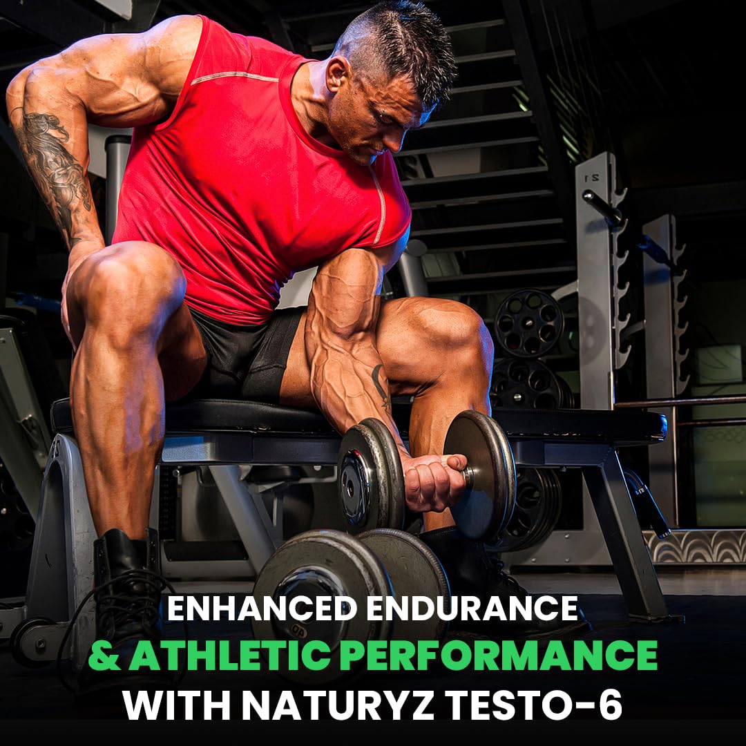 Naturyz Testo-6 Plant based Supplement For Men 2100mg per serving with Maximum Strength 1000mg Tribulus Terrestris, Safed Musli,Kaunj,Ashwagandha, Fenugreek & Panax Ginseng for Muscle gain-90 Tablets 4