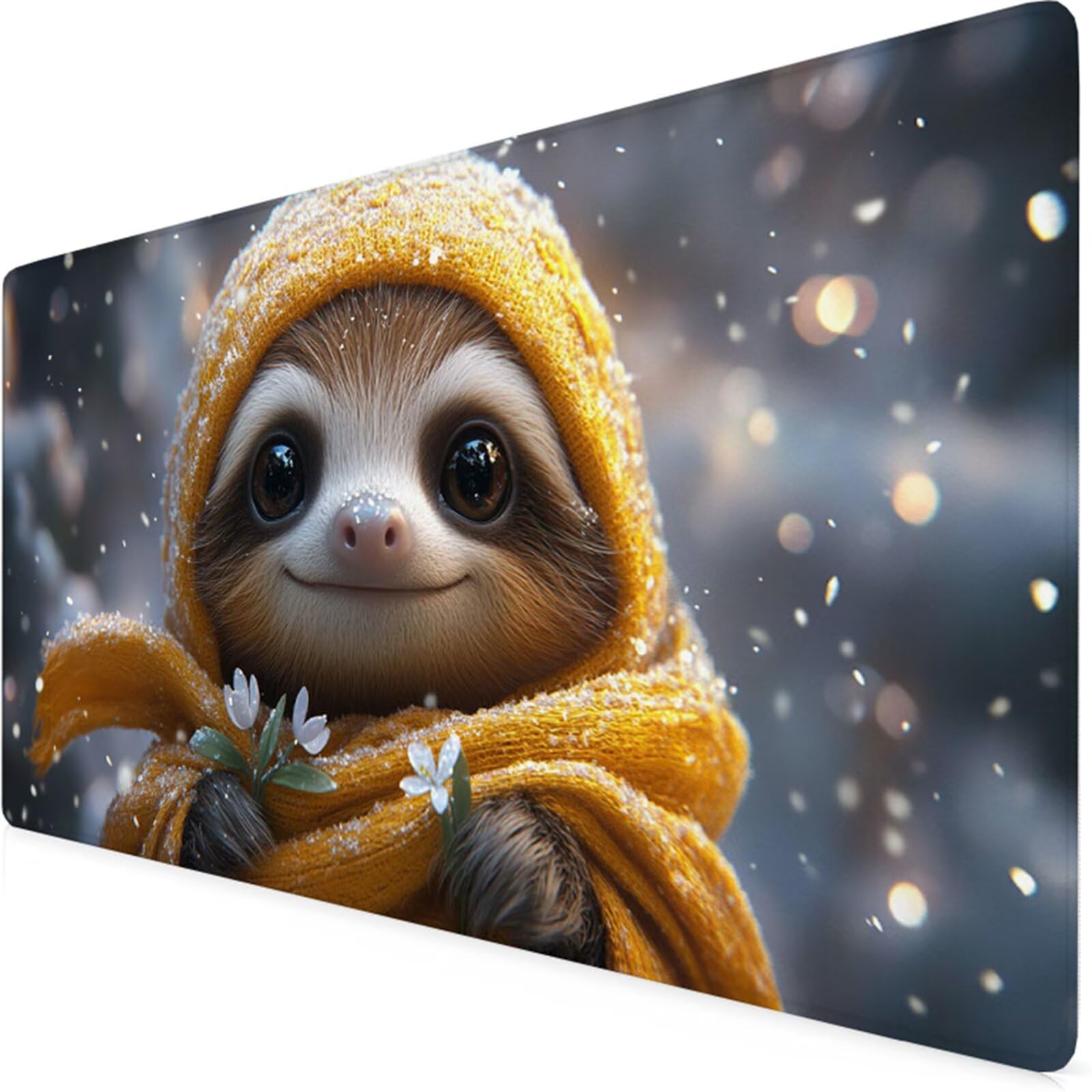Żółta podkładka pod mysz do gier XXL podkładka pod mysz 1500 x 800 x 3 mm podkładka pod biurko wodoodporna podkładka pod mysz zwierzę z antypoślizgową gumową podstawą zszyte krawędzie mata pod mysz do