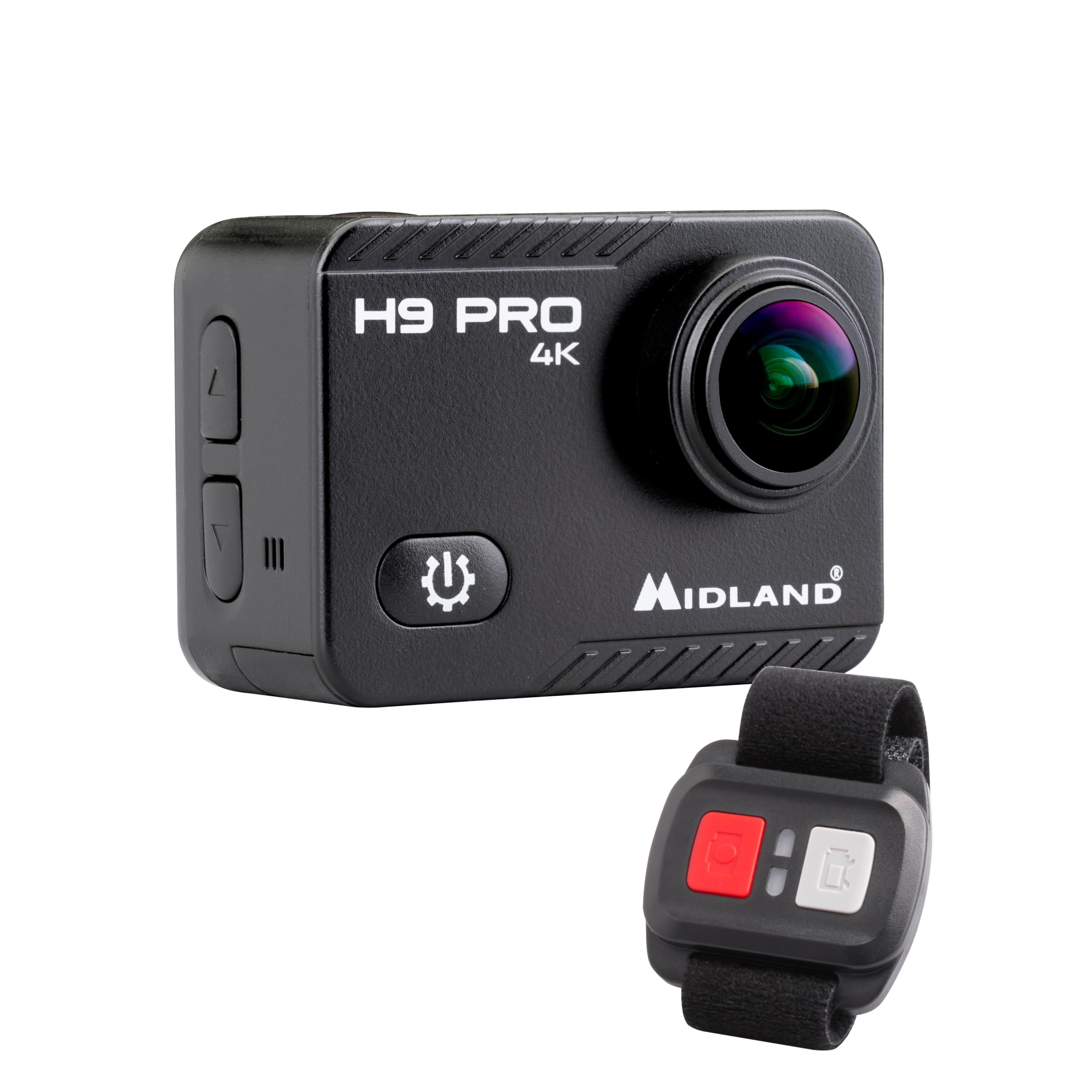 Midland - Action Cam 4K H9 Pro WIFI con Remote Control, Videocamera Sportiva Macchina Fotografica Subacquea 30m, Autonomia 2H, 30fps, Foto 20MP, Touchscreen IPS, 7 Modalità Video, Controllo Smartphone