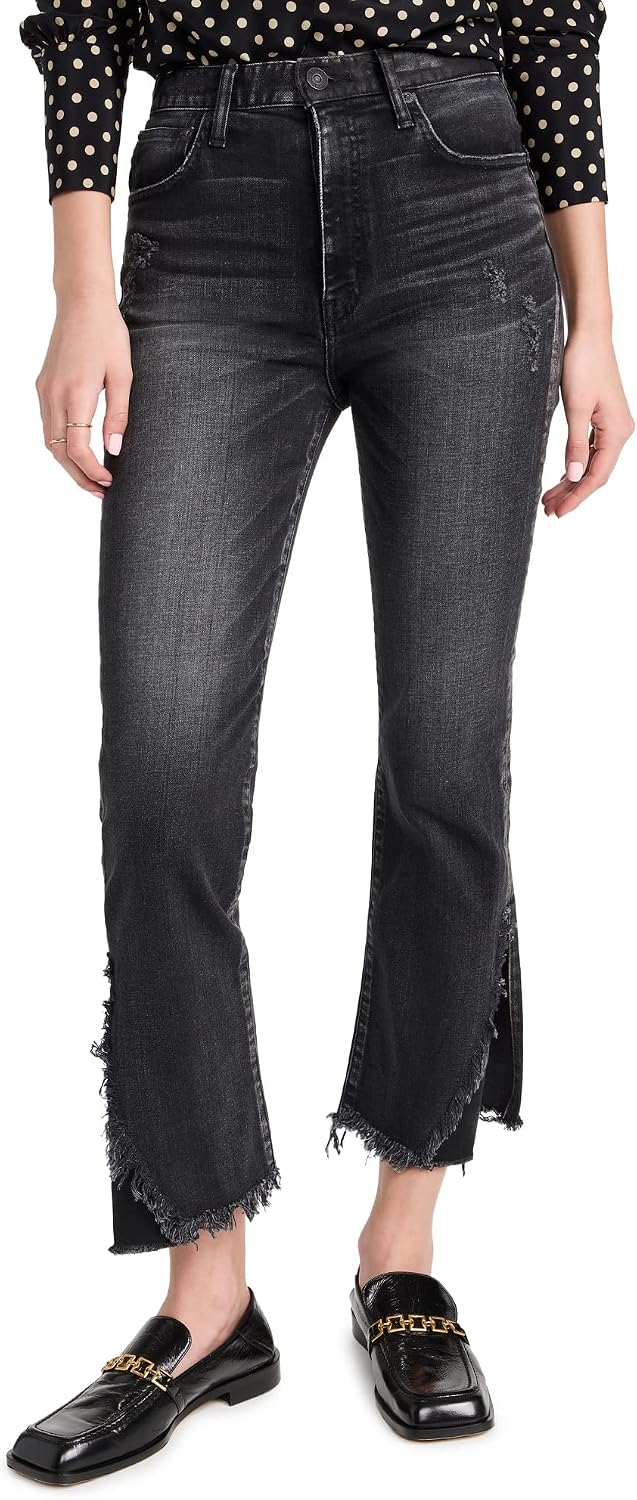 MOUSSY VINTAGE Women's Mv Alhambra Flare-Hi Jeans, Black, 24