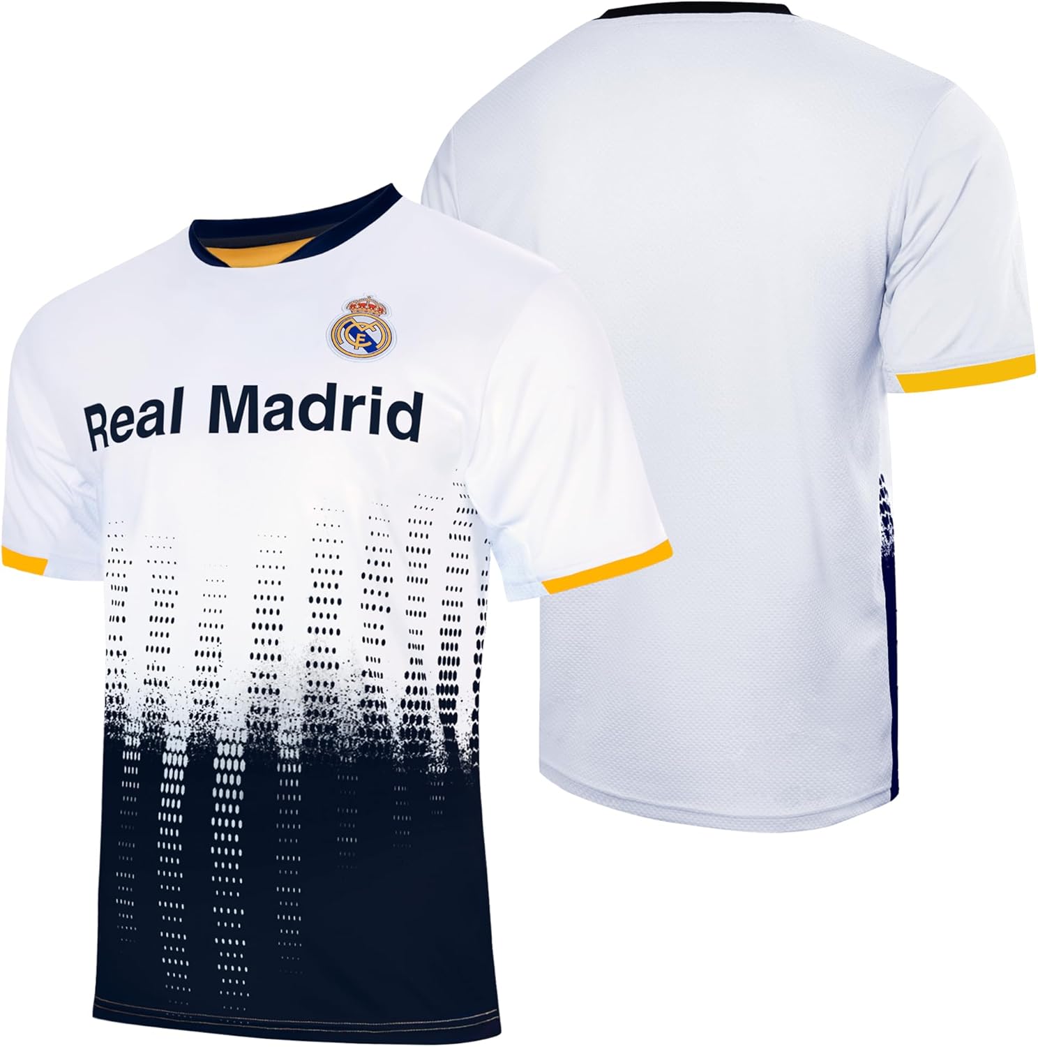 Icon Sports Men Compatible with Real Madrid Sublimation Logo Poly Soccer Jersey - White - Image 2