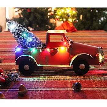 vintage red toy pickup truck